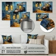 thumbnail image 4 of Designart "Turquoise Painted Bathroom V" Bath & Laundry Metal Wall Decor, 4 of 5
