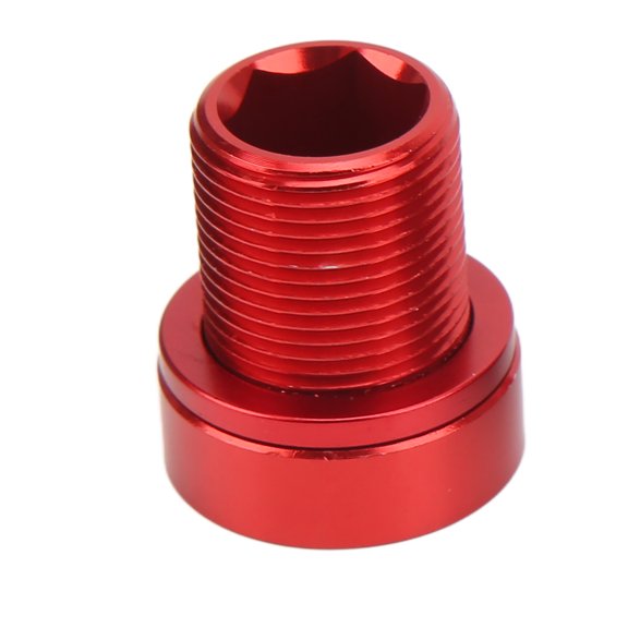 2Pcs Bike Crank Screw Spline Centre Shaft Aluminium Alloy High Strength Anticorrosion Sturdy Durable Bike Crank CoverRed
