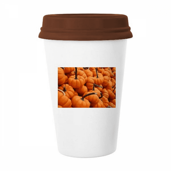 Photograph Fresh Pumpkin Picture Nature Mug Coffee Drinking Glass Pottery Cerac Cup Lid