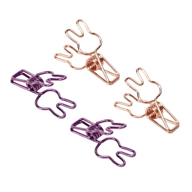 Clips para carpetas de conejitos Bling Bling 100 Piezas