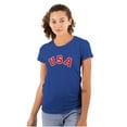 thumbnail image 3 of USA United States Patriotic 4th July Womens Fitted Plus Size Graphic Tee Brisco Brands 2X, 3 of 6