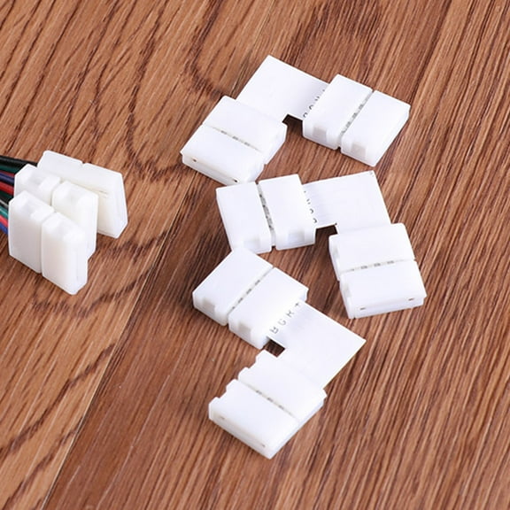 LABSERRON 15Pcs Led Light Strip Connectors 2x2x0.4in White Copper For Electronics Enthusiasts