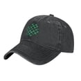 thumbnail image 2 of ZICANCN Green Checkered Lucky Adjustable Baseball Cap Women , Hats for Men Adult Washed Cotton Denim Baseball Caps Fashion Black, 2 of 8