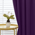 thumbnail image 5 of Yakamok 84 Inches Long Blackout Curtain for Windows - 2 Panels Blackout Window drapes for Basement with Rod Pocket (Purple,Width 52 by Length 84), 5 of 5