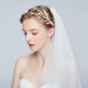 thumbnail image 4 of De De Imitación De Cristal Hojas Nupcial Tiara Boda Joyería Para El Cabello Oro Gloria Venda nupcial de la boda, 4 of 9