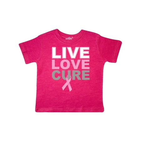 

Inktastic Live Love Cure Breast Cancer Gift Toddler Boy or Toddler Girl T-Shirt