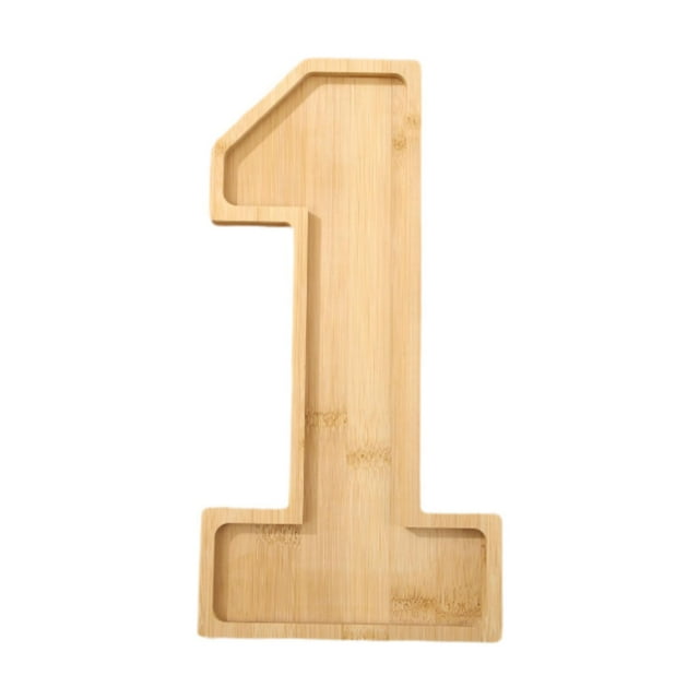 Bandeja de madera para servir números, bandeja decorativa, bandeja de madera para cartas, centro de mesa 1