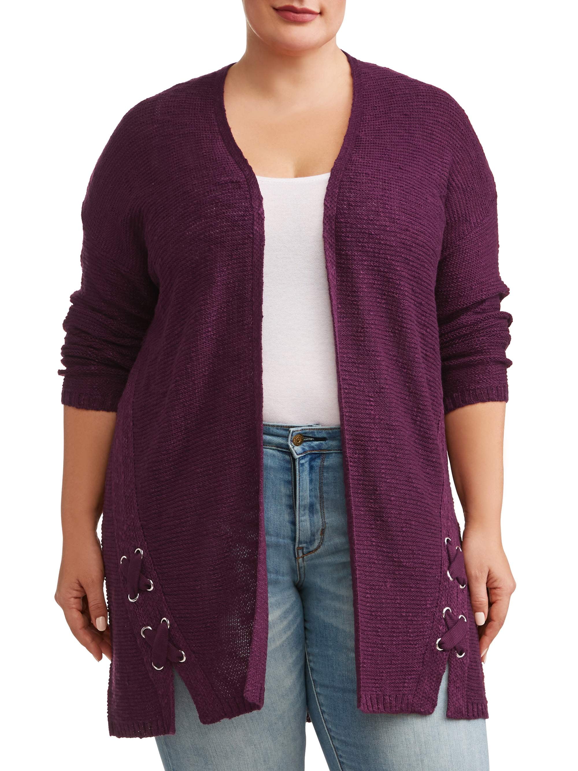 plus size open front cardigan