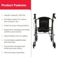 Equate Rolling Walker For Seniors, Rollator Walker with Seat and Wheels