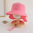 thumbnail image 2 of Ccpelsie Toddler Beach Sun Hat Sun Protection Cute Wide Brim Summer Baby Boy and Girl Bucket Hats Toddler Sun Hats for Children(Pink,6-10 Years), 2 of 5