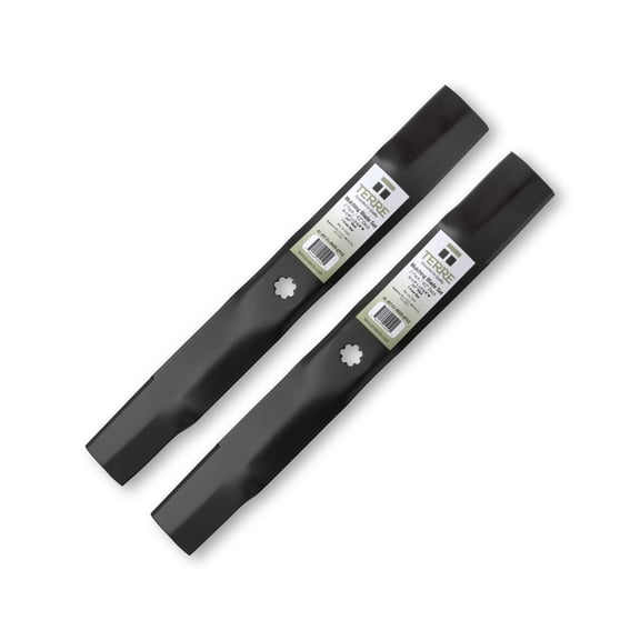 Terre Products, 2 Pack Mulching Lawn Mower Blades, 42 Inch Deck, Compatible with John Deere, Replacement for AM137327, AM141032, M154061