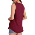 thumbnail image 5 of Bovemsi High Neck Tank Tops for Women Loose Fit Sleeveless Top Summer Clothes Womens Tunic Tops To Wear with Leggings, Red Women's Summer Tank Tops, M, 5 of 8