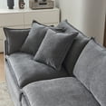 thumbnail image 5 of MAYEERTY Modular L-Shaped Sectional Sofa with Ottoman, Chenille Fabric Sofa Couch, Comfy Upholstered Furniture for Living Room，Gray, 5 of 5