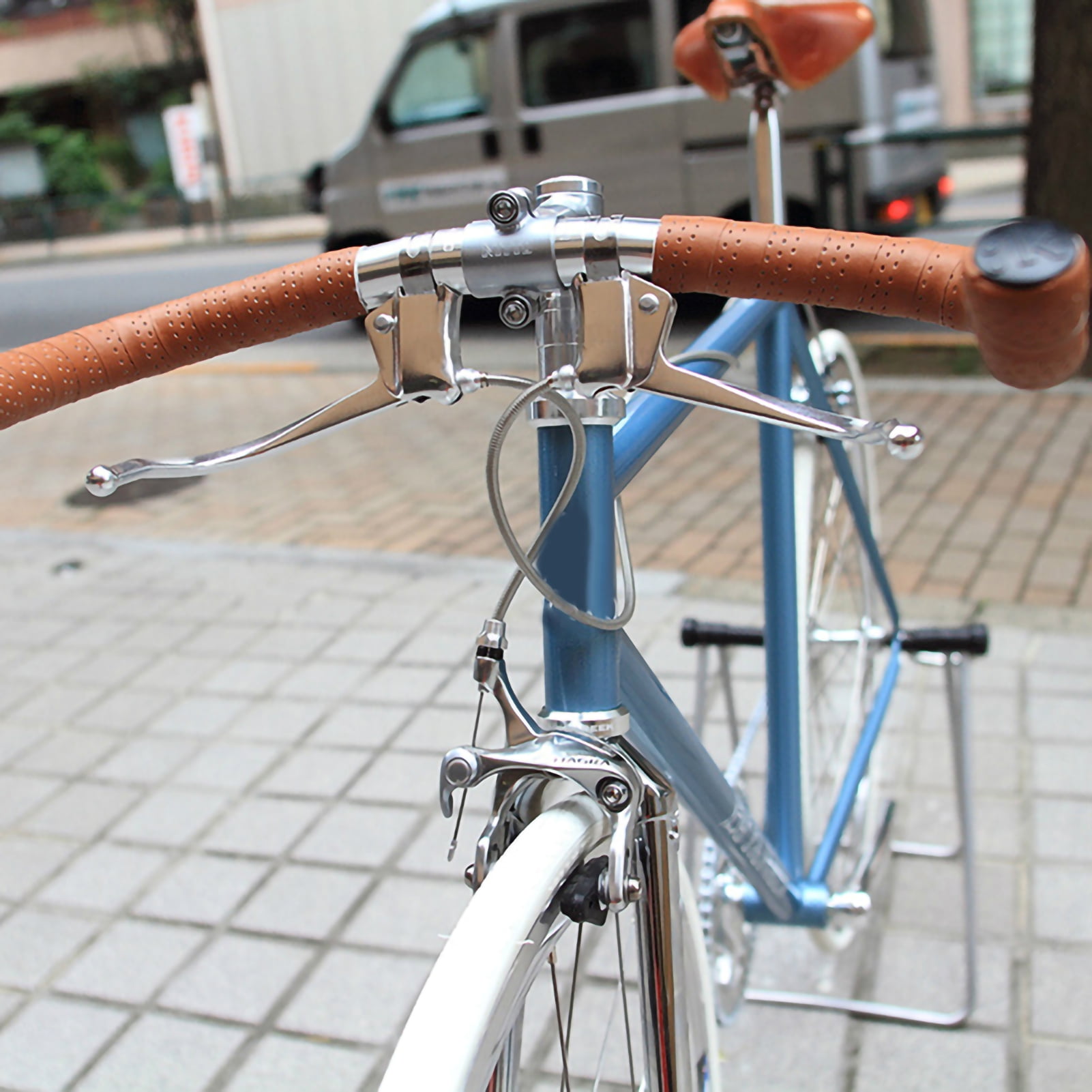 Pair Bike Brake Lever City Retro Road Handlebar Bent Bar Brake