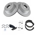 thumbnail image 3 of TRQ Rear Ceramic Brake Pads G-Coated Rotors & Parking Shoe Kit Fits Select GM Truck, 3 of 5