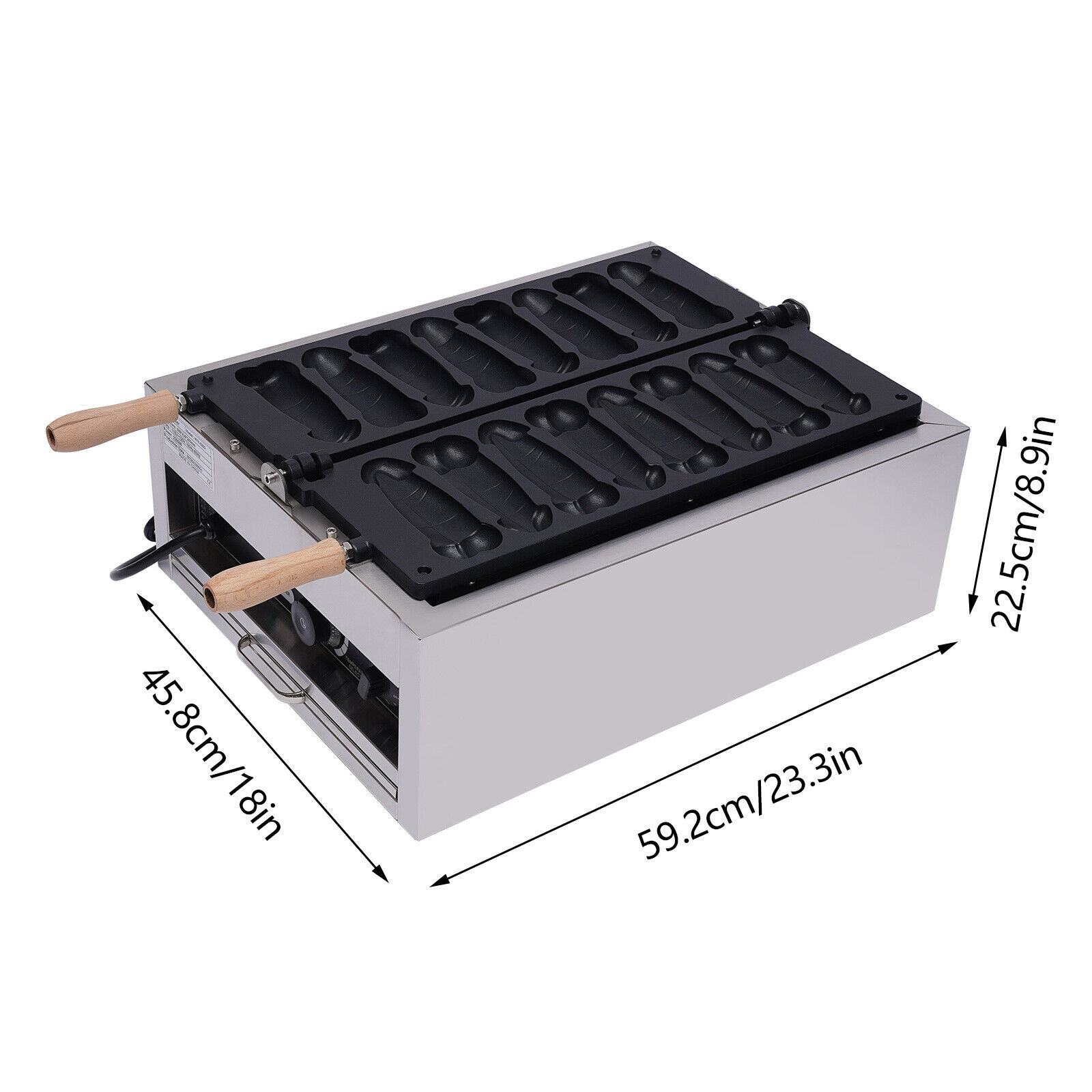 Buy Commercial Waffle Maker Pancake Baker Hot Dog Maker Nonstick 8