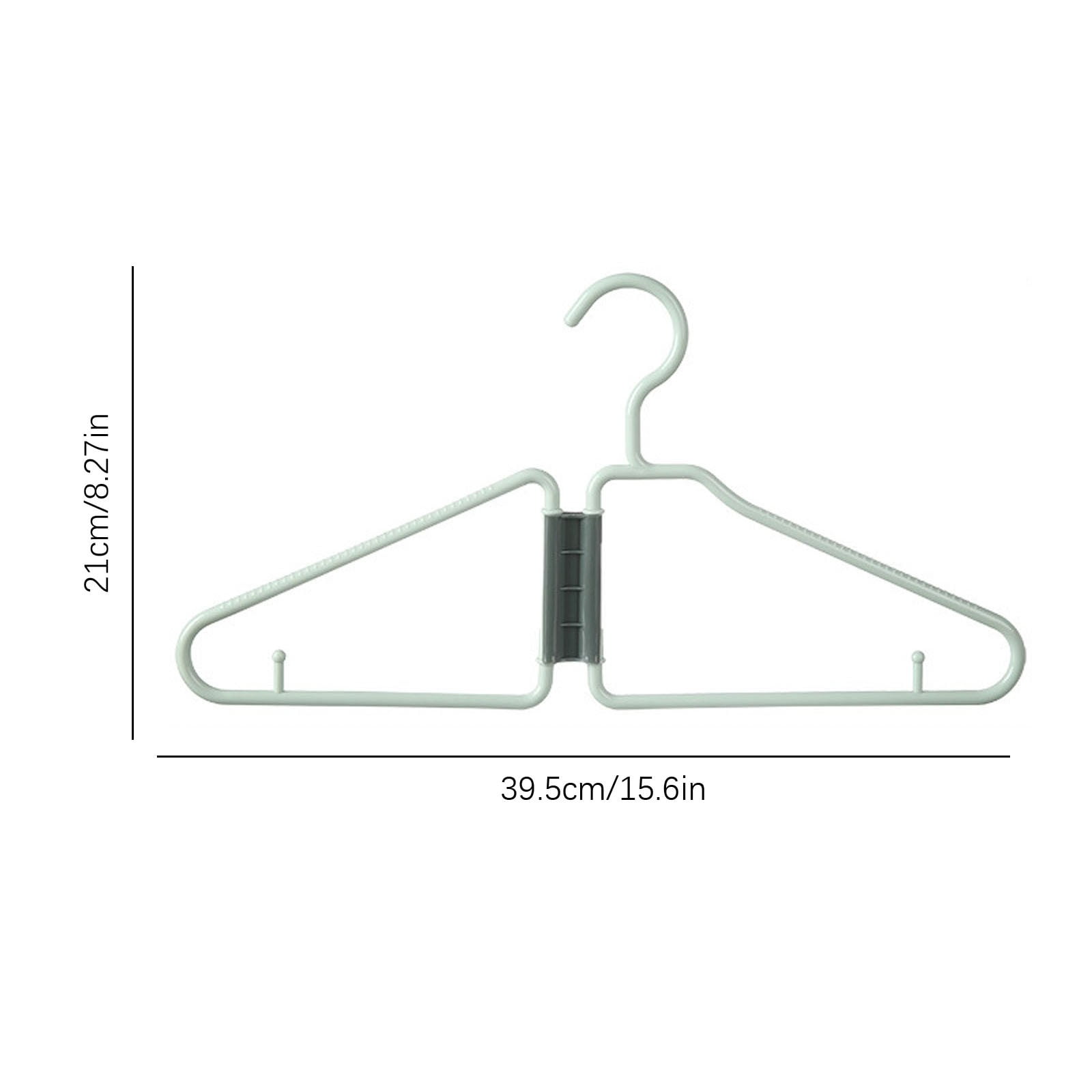 Foldable Plastic Clothes Hanger - Portable Folding Clothes Hanger for Travel, Folding Hangers Space Saving