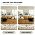 thumbnail image 2 of COPIAE 80 inch Convertible Sectional Sofa, L-Shaped Sofa Sleeper with Reversible Chaise,Couch Bed with Storage,Removable Armrest,Modern Pull Out Bed for Living Room Bedroom,Corduroy Ginger Yellow, 2 of 14