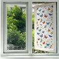 thumbnail image 7 of Privacy Window Film Static Cling Glue-Free Electrostatic Glass Sticker Colored Butterfly Floral Removable Peel and Stick Window Decor for Bathroom Bedroom Office (1Pc 45x100cm), 7 of 7