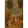 thumbnail image 2 of Thomas Stothard 11x14 Black Ornate Wood Framed Double Matted Museum Art Print Titled: The Garden (ca. 1820), 2 of 5