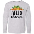 thumbnail image 3 of Inktastic Hello, Beaches Group of Pineapples Long Sleeve Youth T-Shirt, 3 of 5