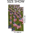 thumbnail image 3 of Dreamtimes Patriotic America Flag on Grass 2 Sets Hand Towels Soft Fingertip Towel for Bathroom Kitchen 14"x28", 3 of 6