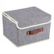 thumbnail image 5 of Caja de ropa plegable BuyWeek organizador de almacenamiento de tela de Algodón y lino Gris 26 x 20 x 17 cm, 5 of 12