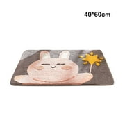 Cartoon Foot Pad Bathmat Carpet Washable Floor Floor Mats For Home Mat Anti-skid Water-Absorption Rug Home Bathroom Shower Kitchen Room 50*80cm