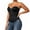 Black, variant on QQZ Strapless Front Zipper Corset Top For Women, Shapewear Tummy Control For Women, Back Lace-Up Waist Cincher Bustier For Halloween Cosplay, Club And Themed Parties