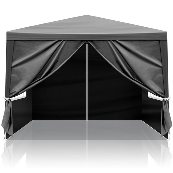 10'x 10' Gazebo Waterproof Outdoor Canopy Patio Tent Party Tent for Wedding BBQ Cater, Black