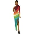 thumbnail image 3 of Robe Fendue Mi-Longue des Années 70 Robe d'Été Femme 2024 Robes de Soirée Femmes Robes d'Été 2024, 3 of 4