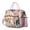 Pink-109, variant on Retro Floral Paisley Lunch Box - Large Leakproof Cooler Bag with Multi-Pocket Design, Stylish & Practical for Work & Gym