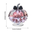 thumbnail image 3 of zhonghuaying 1 Pack Pink Halloween Pumpkin Rotating Ornament with Built-in Light, 6 Styles Hollow Ghost Floral Tabletop Centerpiece for Holiday Home Decor E, 3 of 5