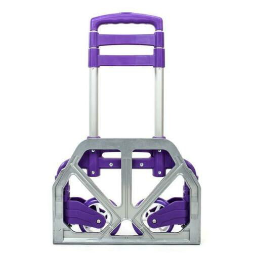 Cart Folding Hand Truck Dolly Push Collapsible Trolley Luggage Aluminium 170 LBS 