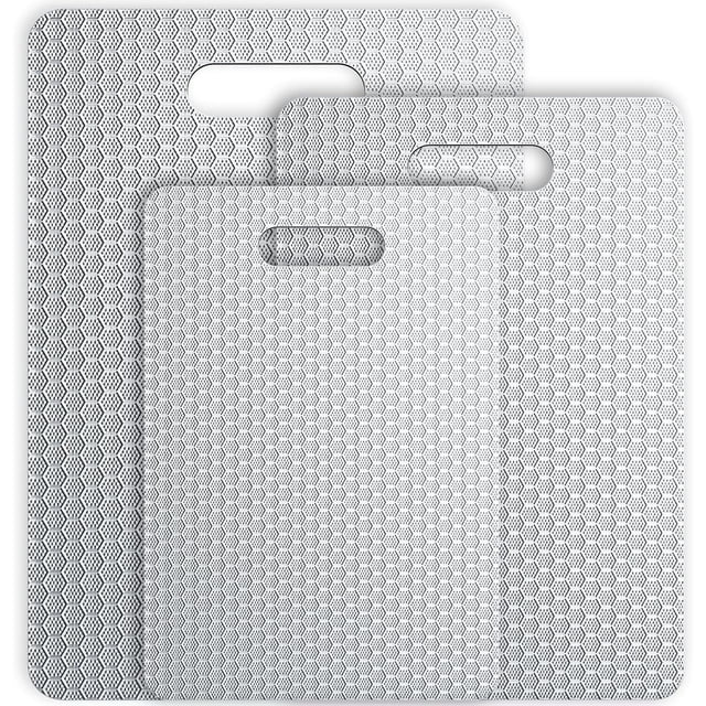 3 Piezas Tablas para Picar Cocina de Acero Inoxidable 304, Titanium Cutting Board, Tabla Para Cortar, Portátil Fácil Limpiar Doble Cara Tablas