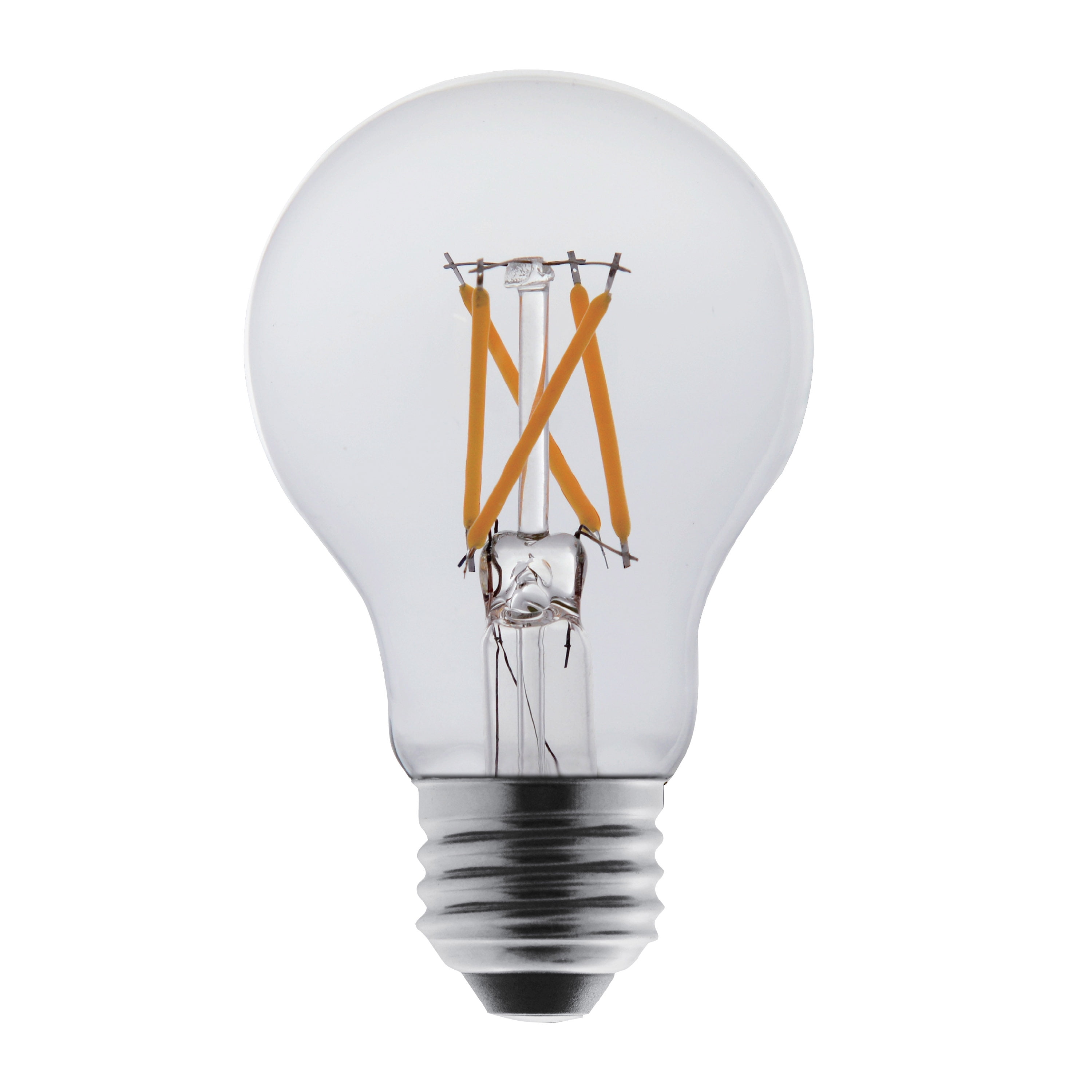 Great Value 18 Year LED Light Bulbs, A19 40 Watts Equivalent, E26, Dimmable, Daylight, Clear Glass 4 Pack