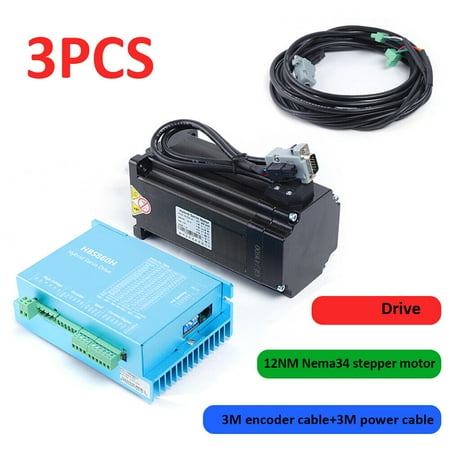 

Closed Loop Stepper Drive Kit 12NM 3Axis Nema34 Motor 86HBS120 AC20-80/DC24-100V