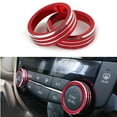 thumbnail image 1 of 2Pcs Ac Climate Control Knob Ring Covers For Nissan For Rogue X-Trail 2014-2018 Red Blue Ac Climate Control Knob Ring Cover Red, 1 of 10