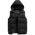 thumbnail image 1 of LAICAIW Men's Quilted Winter Vest Outdoor Removable Hooded Padded Puffer Vest, 1 of 6
