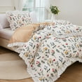thumbnail image 2 of Move Over Flower Duvet Cover Set King Ruffle Bedding Set Botanical Floral Pattern Bedding Microfiber No Filling, 2 of 8