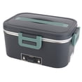 thumbnail image 1 of Stainless Steel Heated Lunch Box, 1.8L 80W Food Warmer, 360 Heating Technology, No Water Fill Design, Portable and Lightweight, for Car Truck Home Office with Bag, Fork and, 1 of 7