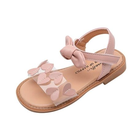 

Yinguo Summer Children s Bow Sandals New Girls Sweet Love Roman Shoes Little Girls