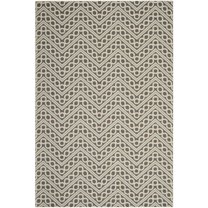 Safavieh Hampton Yvonne Chevron Indoor/Outdoor Area Rug, Dark Gray/Ivory, 6'7" x 9'6"