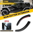 thumbnail image 2 of For Jeep Wrangler JK 2007-2018 Accessories Car ABS Water Rain Gutter Extension` Q3J6, 2 of 8