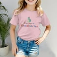 thumbnail image 2 of Povozer Toddler Baby Girl Back to School T-Shirt Outfit Kindergarten First Grade Short Sleeve T-Shirt First Day of Kindergarten Tops(Light Pink,6-7 Years), 2 of 4