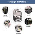 thumbnail image 5 of Ttyddzy Clear Backpack Heavy Duty PVC Transparent Backpack for College Workplace, Rose Stripe, 5 of 8