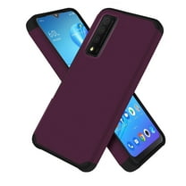 For TCL Stylus 5G Ultra Slim Corner Protection Shock Absorption Hybrid Dual Layer Hard PC TPU Rubber Armor Defender Cover ,Xpm Phone Case [Purple]
