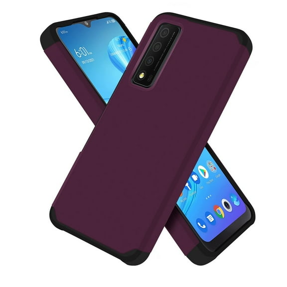 For TCL Stylus 5G Ultra Slim Corner Protection Shock Absorption Hybrid Dual Layer Hard PC TPU Rubber Armor Defender Cover ,Xpm Phone Case [Purple]