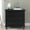 Black, variant on EUROCO Storage Wood Bedside Cabinet，Dresser End Table with Pull out Tray，Bedside Table with 3 Drawers,Rubber Wood Legs，Iron Handle and Solid Frame for Living Room Bedroom Entryway,Brown