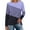 Purple, variant on Herrnalise Womens Tops Solid Round-Neck Long Sleeve Top Gifts for Women